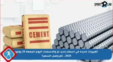 تغييرات جديدة في أسعار حديد عز والأسمنت اليوم الجمعة 25 يوليو 2025.. كم وصل السعر؟